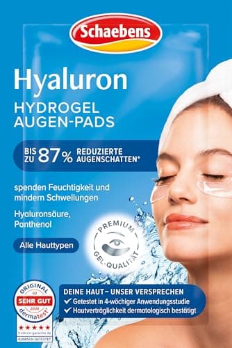 Schaebens Hyaluron Hydrogel Augen-Pads spenden Feuchtigkeit in neutral