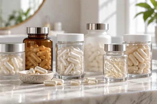 Verschiedene Hyaluron-Kapseln und Nahrungsergänzungsmittel im Vergleich